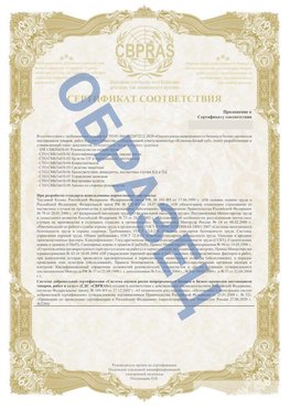 Образец Приложение к СТО 01.064.00220722.2-2020 Шилка Сертификат СТО 01.064.00220722.2-2020 
